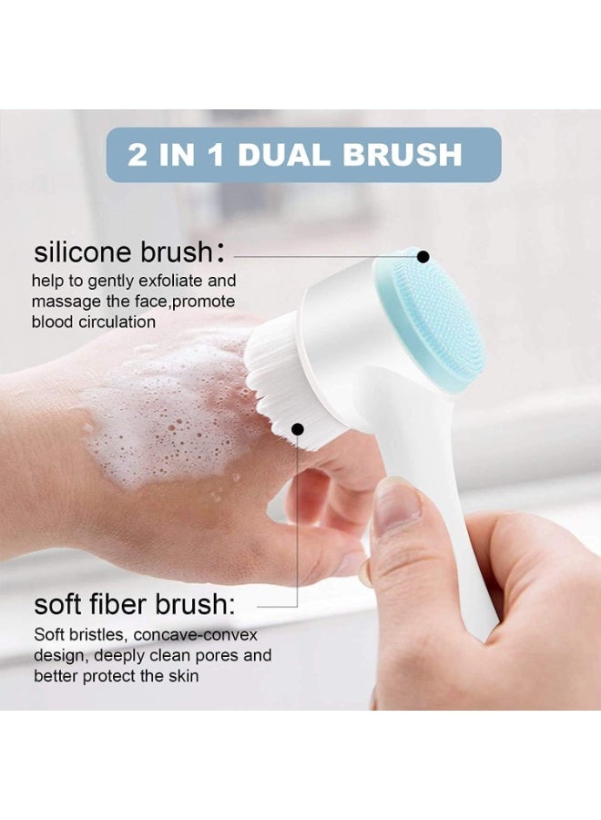 فرشاة تقشير الوجه ذات الوجهين - منظف متعدد الألوان للرؤوس السوداء لتنظيف المسام بعمق في المنزل - Image 5